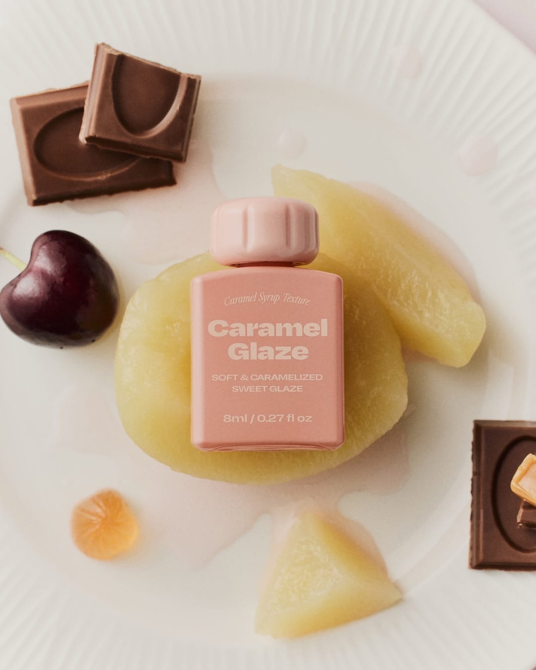 Alternative Stereo product photo: blush pink, dusty rose and caramel nude, plastic, soft light