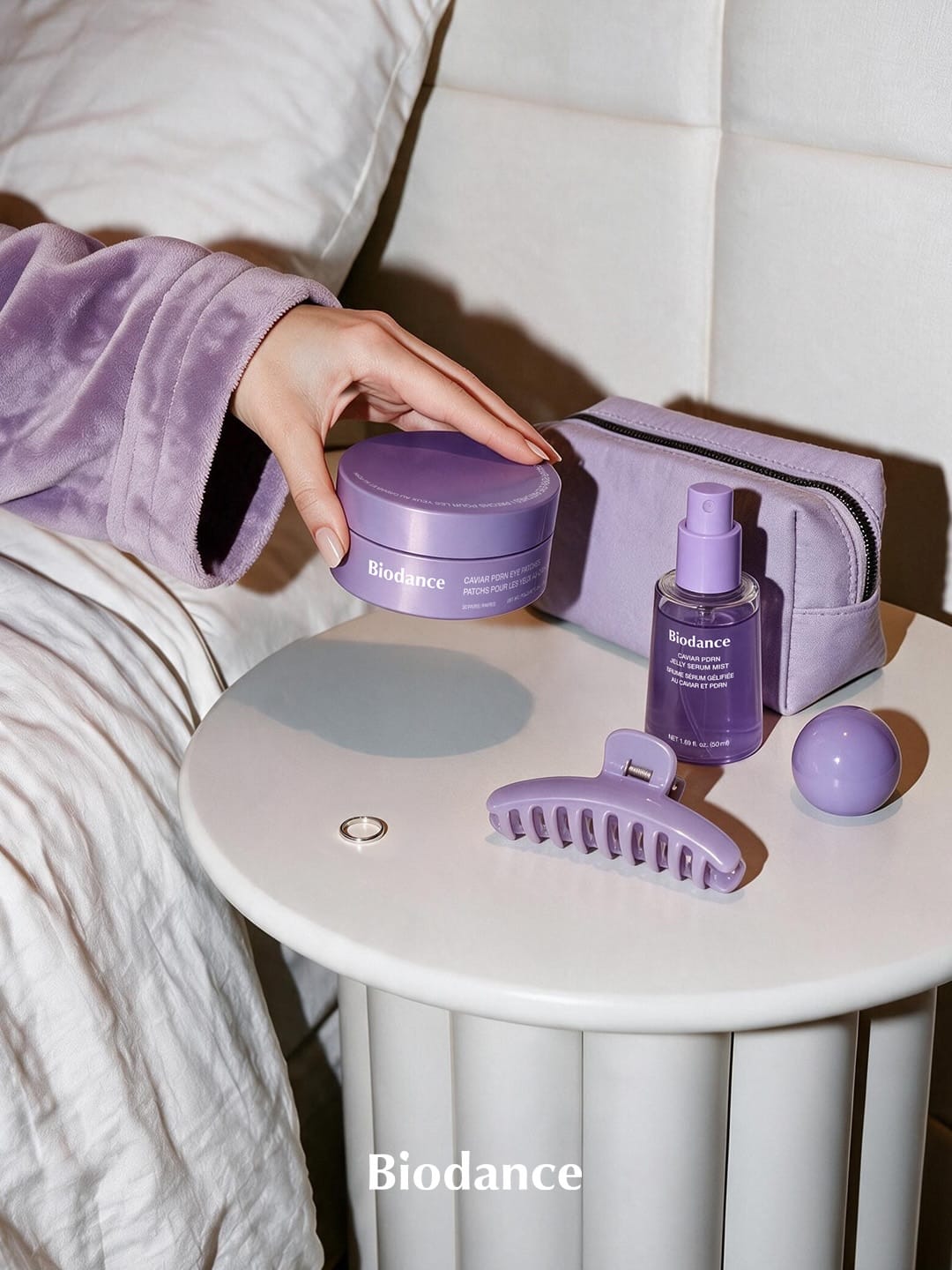 BIODANCE product photo: purple, deep red and deep brown