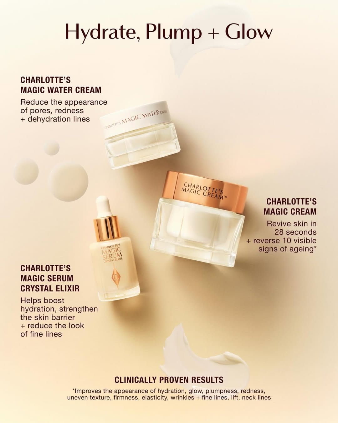 Charlotte Tilbury product photo: blush pink, rose gold, cream and nude, glass, soft light, image 3 of 4