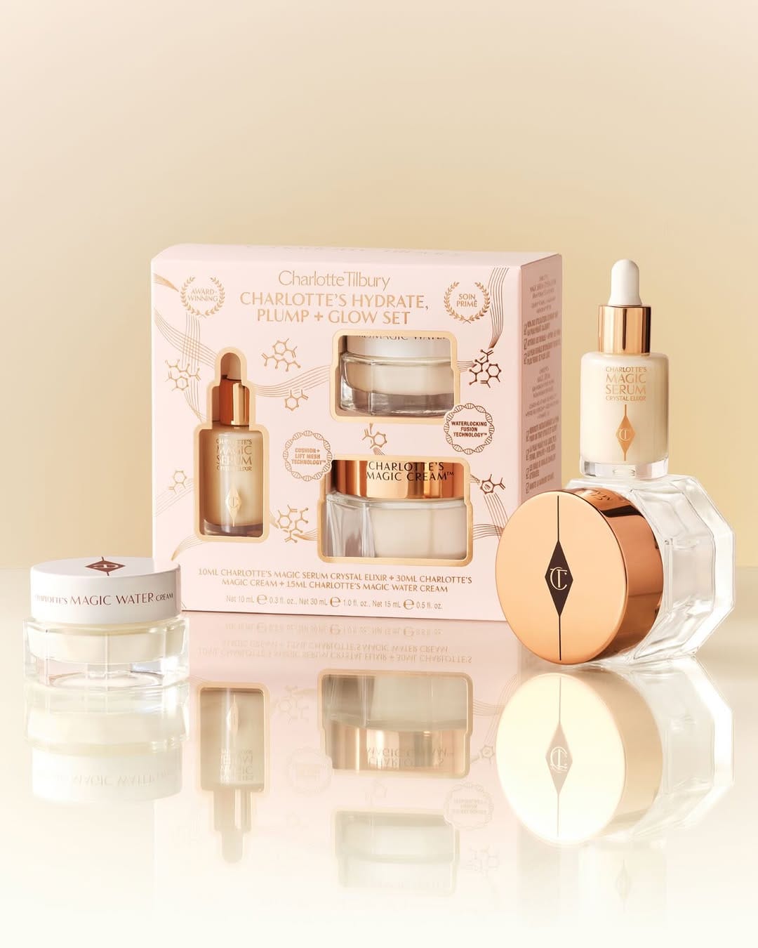 Charlotte Tilbury product photo: blush pink, rose gold, cream and nude, glass, soft light, image 4 of 4