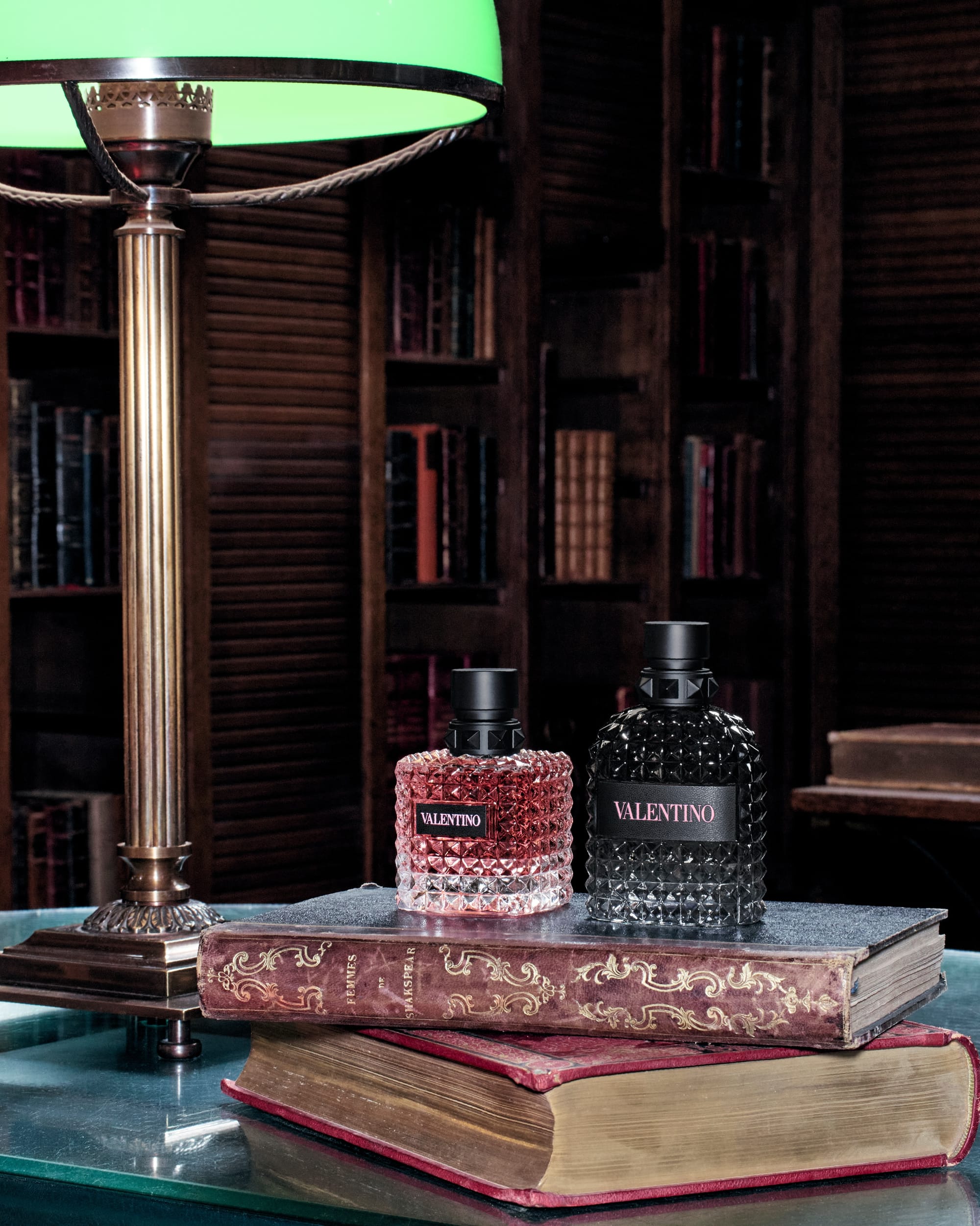 Valentino Beauty's Rendez-Vous lipstick product photo: black, deep blue and white